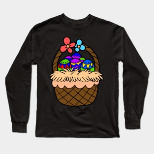 Brown Easter basket Long Sleeve T-Shirt